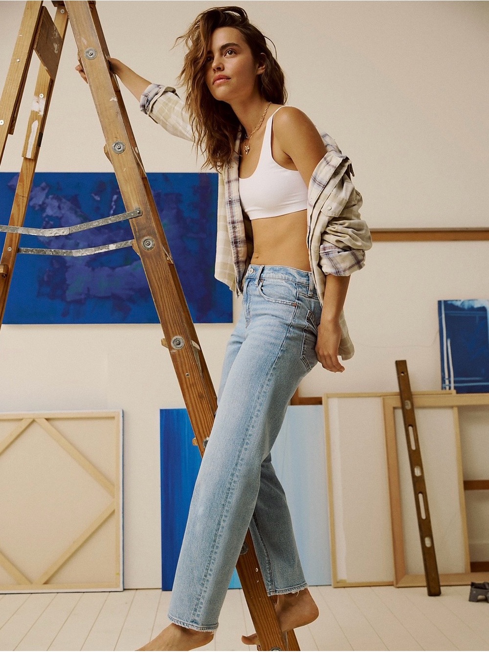 AE High-Waisted
Stovepipe Jean Strigid in 10 Reg